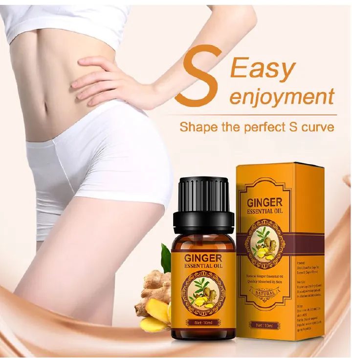 Body Sculpting Massage Oil,  ginger essential oil for sliming body by accelerate burning fat and lose weight through massage on certain area body