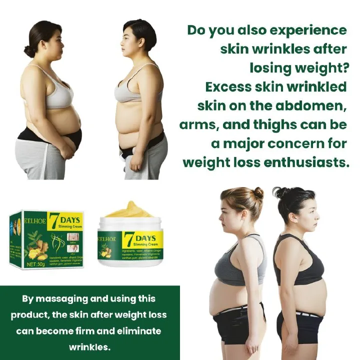 7 DAYS Ginger Slimming Cream Weight Loss Remove Waist Leg Cellulite Fat Burning Shaping Cream Whitening Firming Lift Body Care