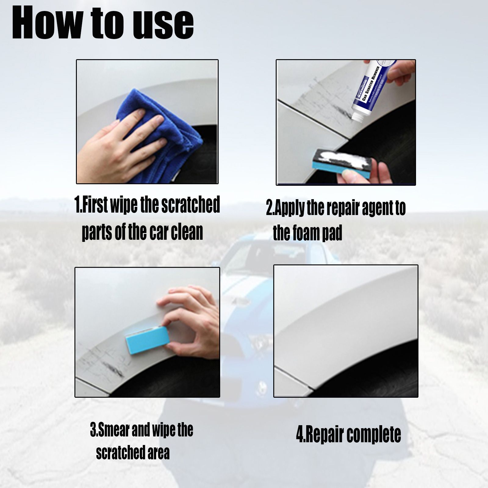 GAR SLIGHT SCRATH REMOVER,Car Wax Repair Supplies, Car Scratch Eliminator, From Scratch Elimination to Glazing, Glass Coating Agent, Car Body Repair Tool,Auto Surface Repair Agent, Car Care
