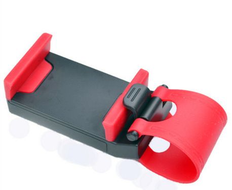 Universal Car Bracket Car Steering Wheel Phone Holder Clip Stand Elastic Buckle GPS Navigator Mount For Iphone Android Car Holder Steering Wheel Clip Mount Cell Phone Mobile Holder