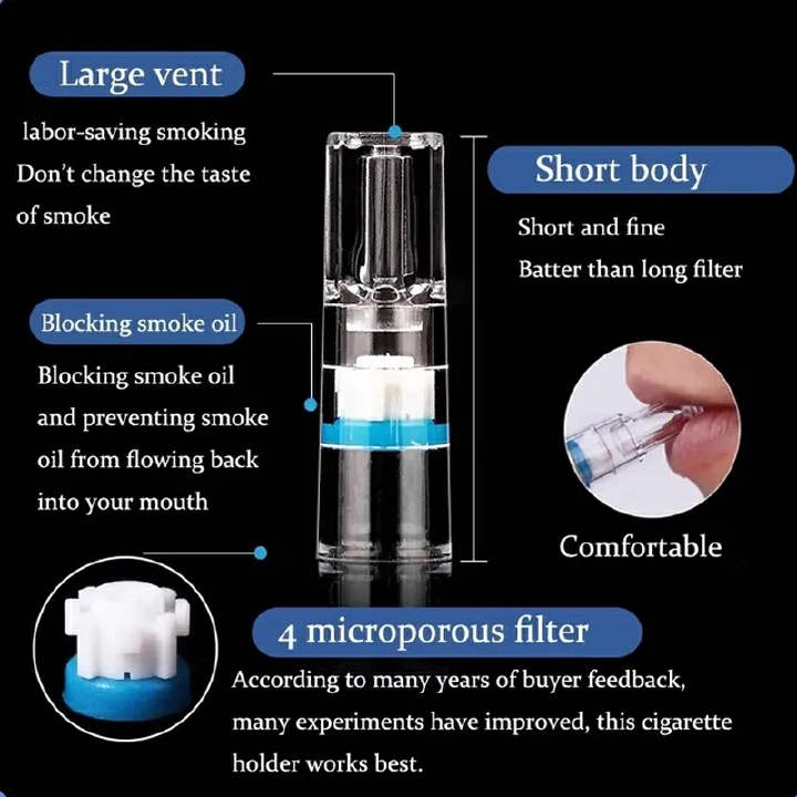 100pcs Mini Fliter Disposable Tar Trap Cigarette Filter Men's Gift Portable Filter Tar For Smoker