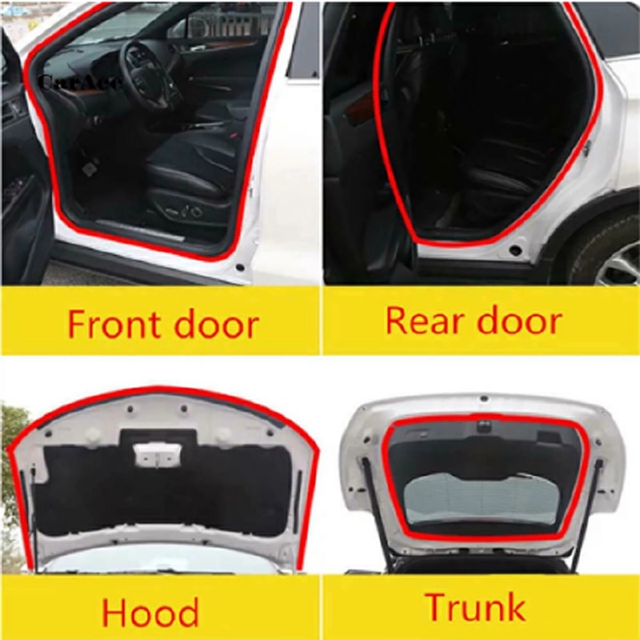 Car Door Hood Trunk Edge Sound Insulation Rubber Seal Strips ,Car Door Seal Strip Rubber Double Layer Sealing Protector Weatherstrip Waterproof for Car Door Glass Window Door Hood Trunk