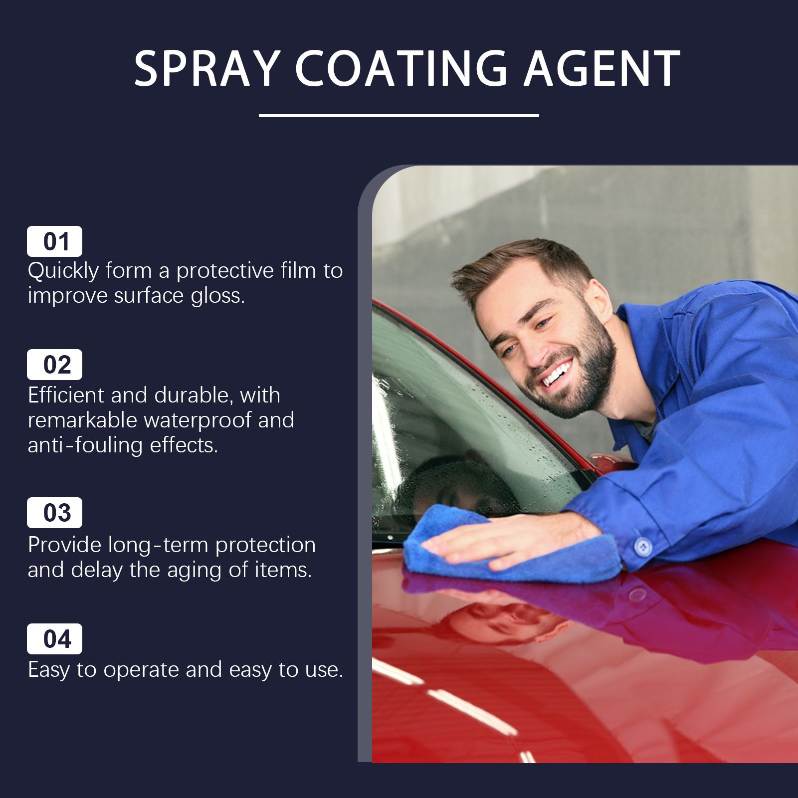 120ml Car Scratch Removal Spray Waterproof Car Polish Spray Long Lasting Coating Paint Sealant for Car Polishing