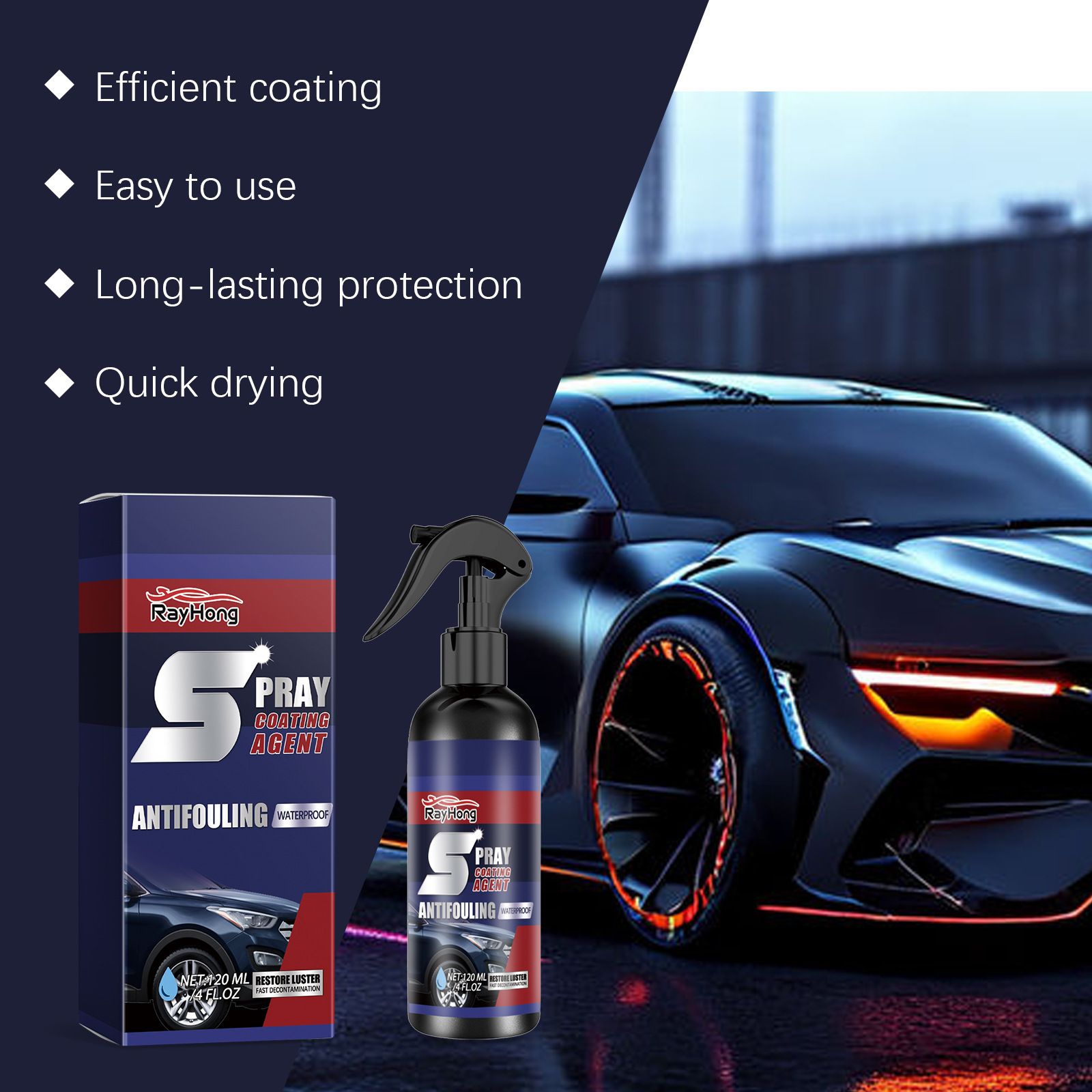 120ml Car Scratch Removal Spray Waterproof Car Polish Spray Long Lasting Coating Paint Sealant for Car Polishing
