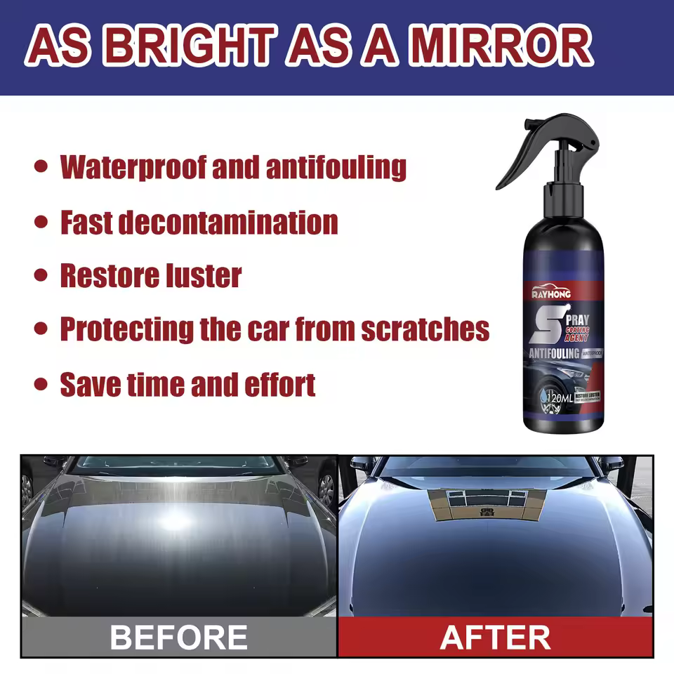 120ml Car Scratch Removal Spray Waterproof Car Polish Spray Long Lasting Coating Paint Sealant for Car Polishing