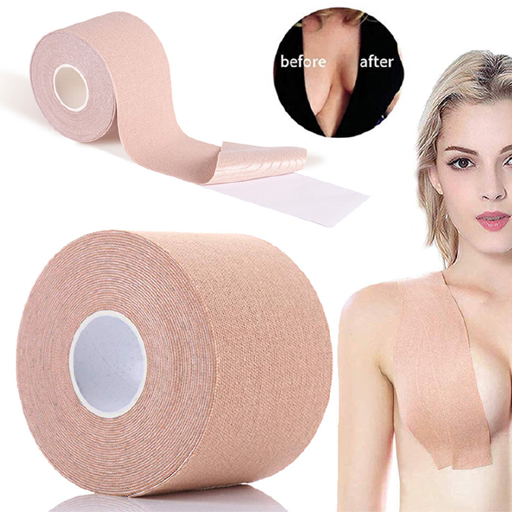 Muscle patch，Self-adhesive tape lift sports bandage，Self-adhesive tape lift Boob Tape Bras For Women Adhesive Invisible Bra Nipple Pasties Covers Breast Lift Tape Push Up Bralette Strapless Pad Sticky
