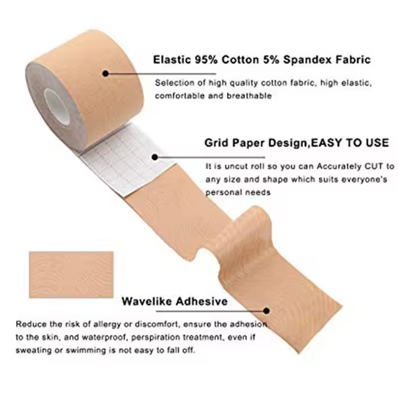 Muscle patch，Self-adhesive tape lift sports bandage，Self-adhesive tape lift Boob Tape Bras For Women Adhesive Invisible Bra Nipple Pasties Covers Breast Lift Tape Push Up Bralette Strapless Pad Sticky