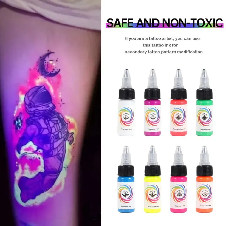 5ML/15ML Tattoo Ink Pigment fluorescent ink Body Art Tattoo Kits Professional Beauty Paints Makeup Tattoo Supplies Semi-permanent
