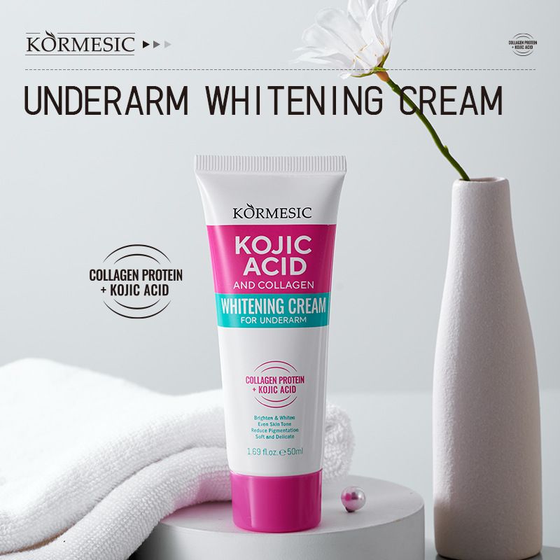 Collagen Underarm Cream Lightening Melanin Moisturizing Kojic Acid Cream Fade Dull Hand Body Elbows Fast Smooth Nourish Lotion