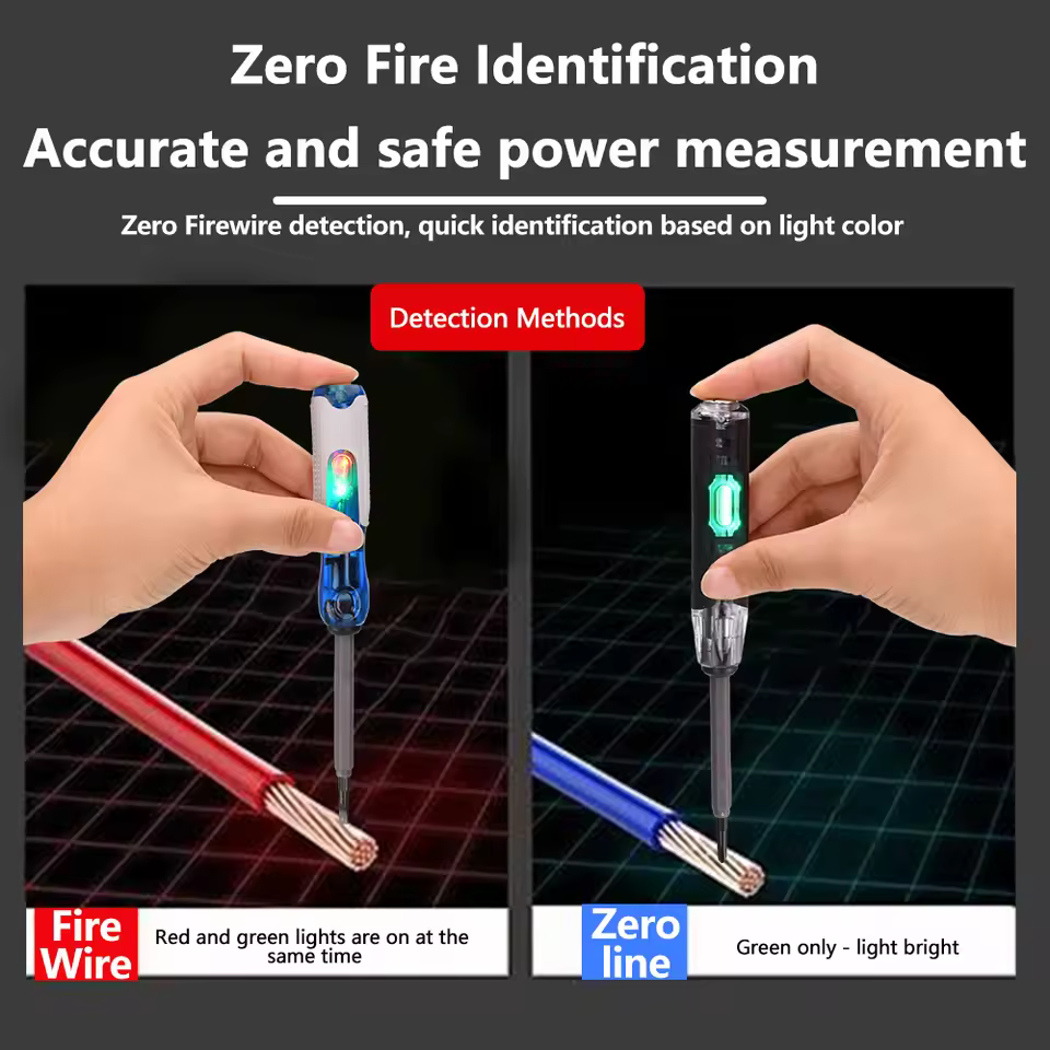 Electrical Tester Pen, 2-In-1 Electricity Detector Strong Magnetic Tester Pen ,High Torque Slotted Electric Pen