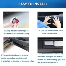 Car logo LED Wireless Courtesy door projector Shadow light Auto For BMW Volkswagen Honda Audi Mercedes-Benz Accessories
