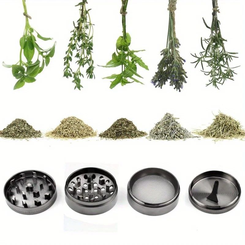 1 PCS 40mm Metal Herb Grinder 4-Layer Spice Pepper Crusher Mill Mortar Cutter Tobacco Raw Grass Grinder Shredder Smoking Accessories