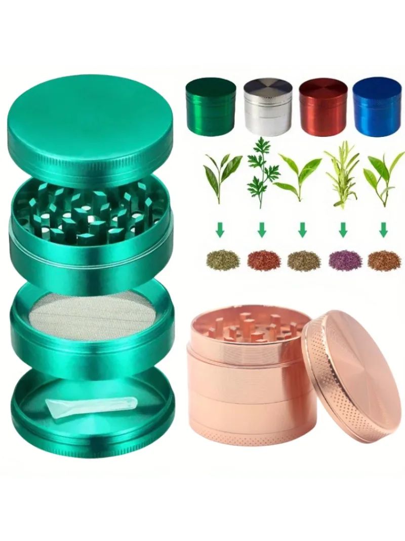 1 PCS 40mm Metal Herb Grinder 4-Layer Spice Pepper Crusher Mill Mortar Cutter Tobacco Raw Grass Grinder Shredder Smoking Accessories