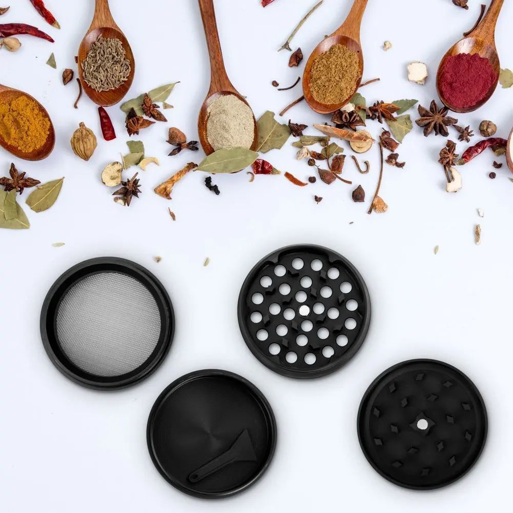 1 PCS 40mm Metal Herb Grinder 4-Layer Spice Pepper Crusher Mill Mortar Cutter Tobacco Raw Grass Grinder Shredder Smoking Accessories