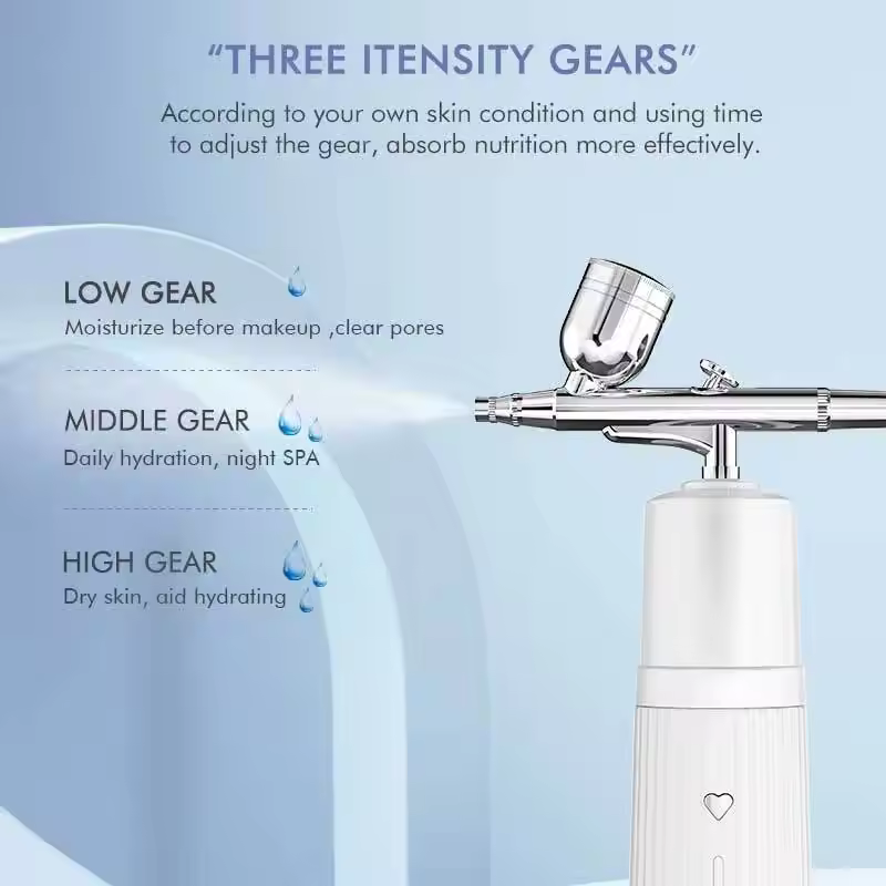 Portable Air Brush Kit Airbrush with Compressor Water Air injector Gun For Nails Art Paint Makeup Pastry Cake Nano Facial Spray