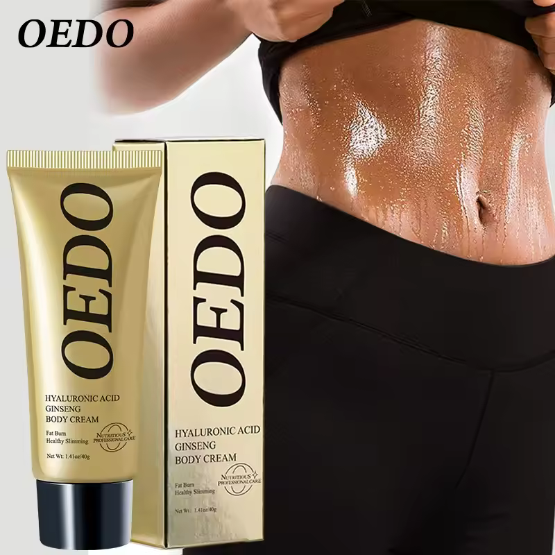 OEDO Slimming Cream Fat burn Hyaluronic Body Cream Exercise Slimming Remove Cellulite Ginseng Hyaluronic Acid Slimming Cream Reduce Cellulite Lose Weight Burning Fat Health Care Cream Body Skin Cream
