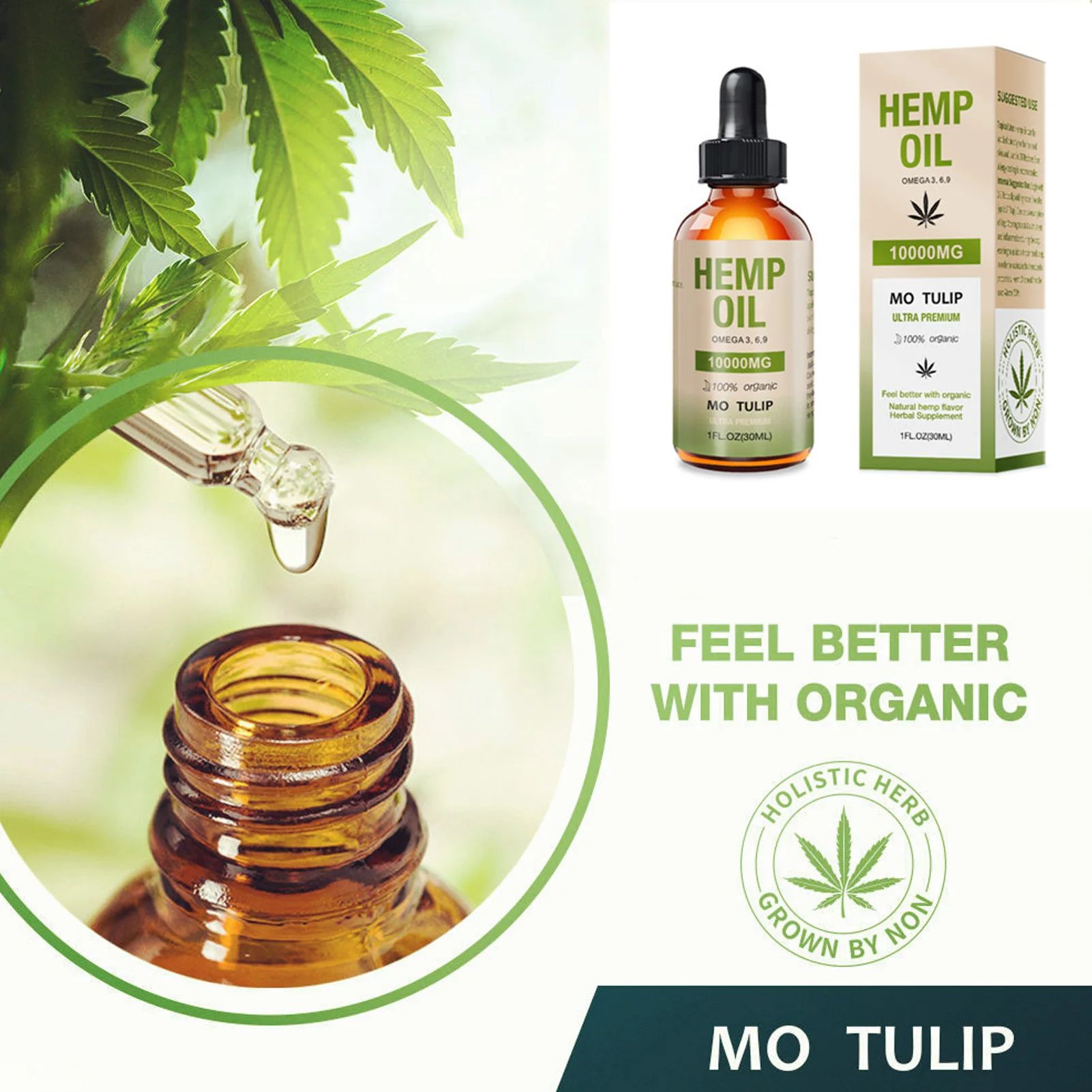 10000MG Organic Hemp Seed Oil Essential Oil Extract For Anxiety & Stress Relief Improve Sleep Soothing Fatigue Body Massage Oil Help Sleep