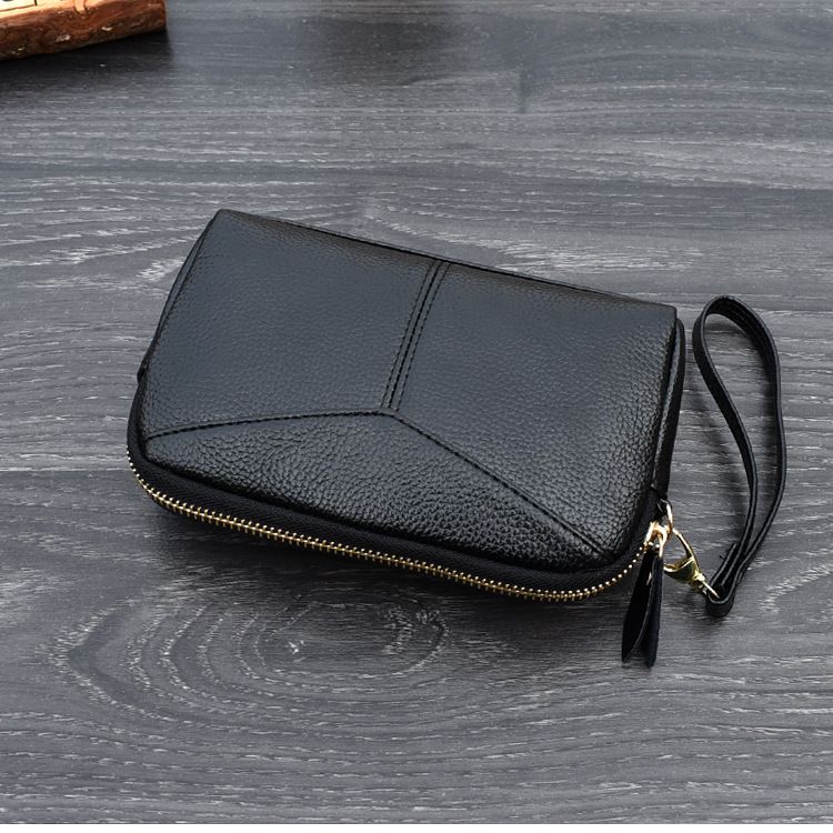 Fashion Women Long Clutch bags Female Zipper Wristlet Wallet Mobile phone bag billfold ,Genuine Leather Women Wallets Brand Design High Quality phone Card Holder Long Lady Purse Clutch
