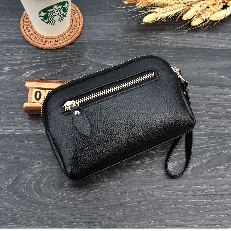 Fashion Women Long Clutch bags Female Zipper Wristlet Wallet Mobile phone bag billfold ,Genuine Leather Women Wallets Brand Design High Quality phone Card Holder Long Lady Purse Clutch