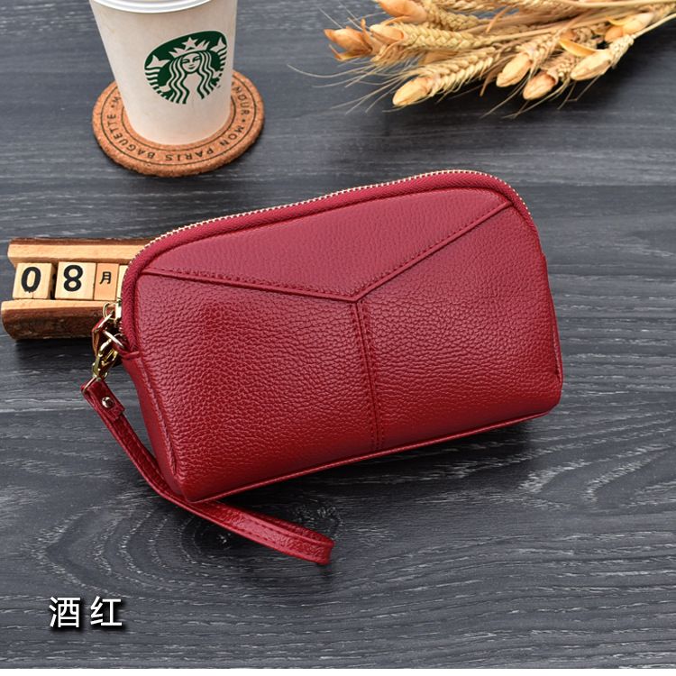 Fashion Women Long Clutch bags Female Zipper Wristlet Wallet Mobile phone bag billfold ,Genuine Leather Women Wallets Brand Design High Quality phone Card Holder Long Lady Purse Clutch