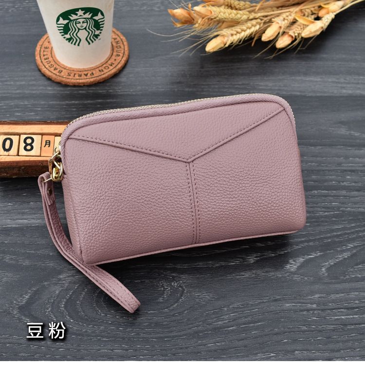 Fashion Women Long Clutch bags Female Zipper Wristlet Wallet Mobile phone bag billfold ,Genuine Leather Women Wallets Brand Design High Quality phone Card Holder Long Lady Purse Clutch