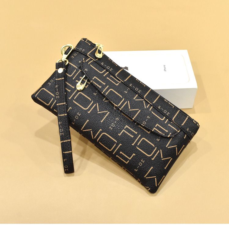 Women Long Casual Wallet Letter Litchi Grain PU Leather Lady Zipper Phone Pocket Credit Card Holder Female Purse Coin Money Bag