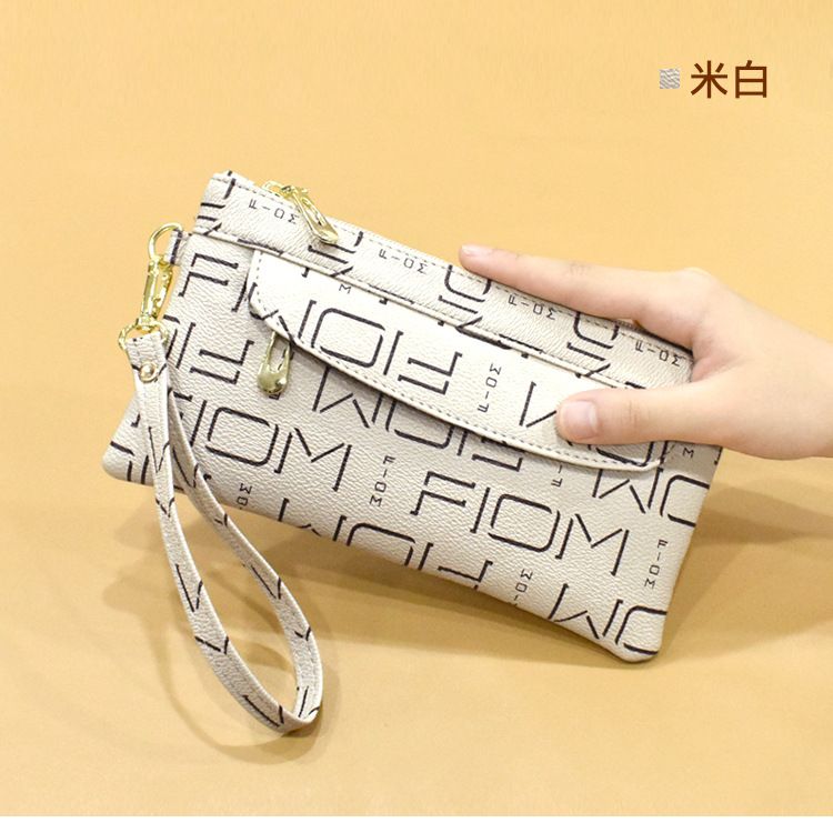 Women Long Casual Wallet Letter Litchi Grain PU Leather Lady Zipper Phone Pocket Credit Card Holder Female Purse Coin Money Bag