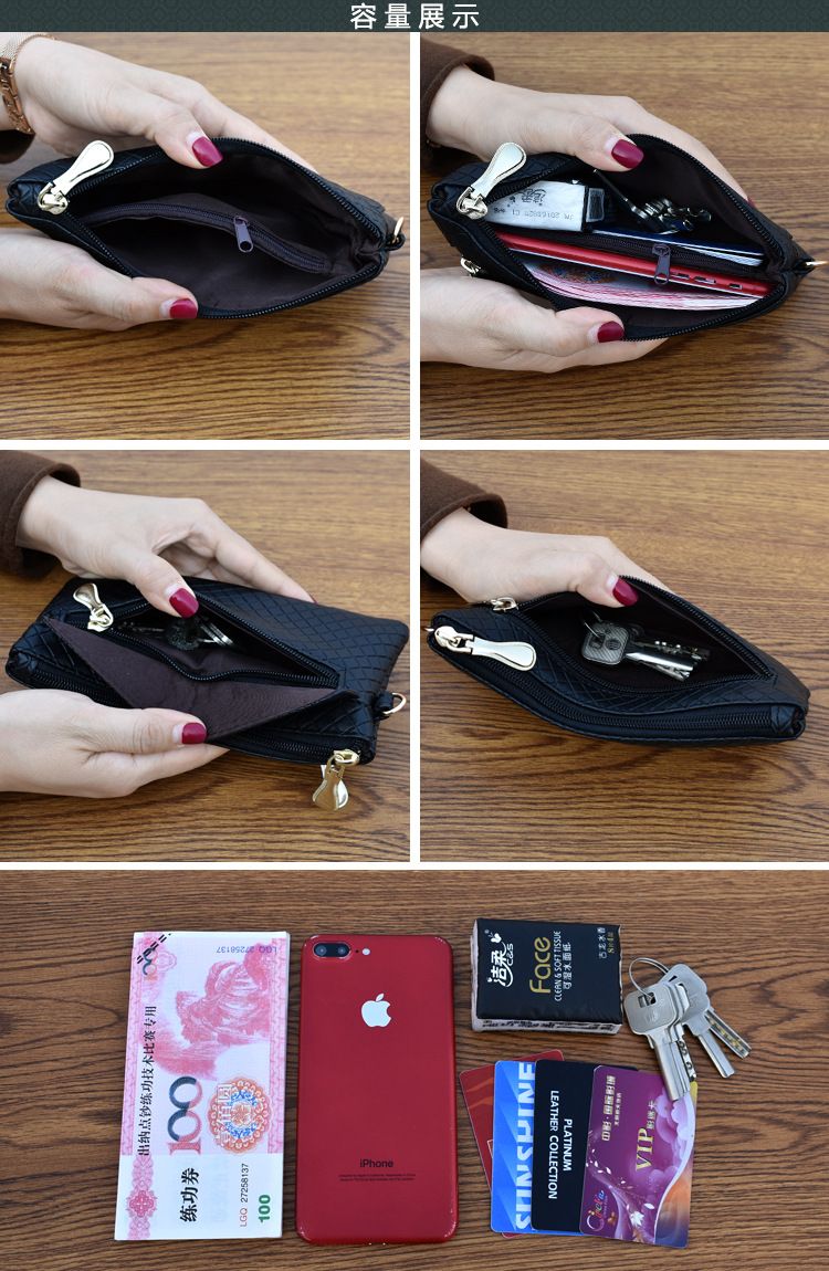 New Fashion Pu Leather Women Clutch Wallet Women Purse Phone Pocket Female Phone Wallet Case Phone Pocket Femme