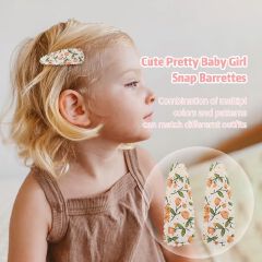20 pcs set New Cross-Border Style Fabric Waterdrop Clip Children's Bangs Clip Plaid Cute Baby Hair Accessories Hairpin Wave Dots BB Clip