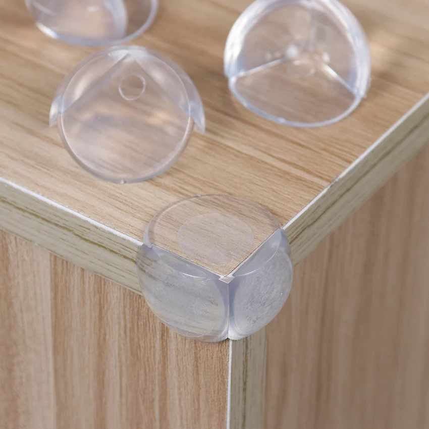 Childproofing Table Corner Guards,4Pcs Round Silicone Protective Sleeve Edge Clear Table Desk Corner Guard Cushion Baby Safety Bumper Protector