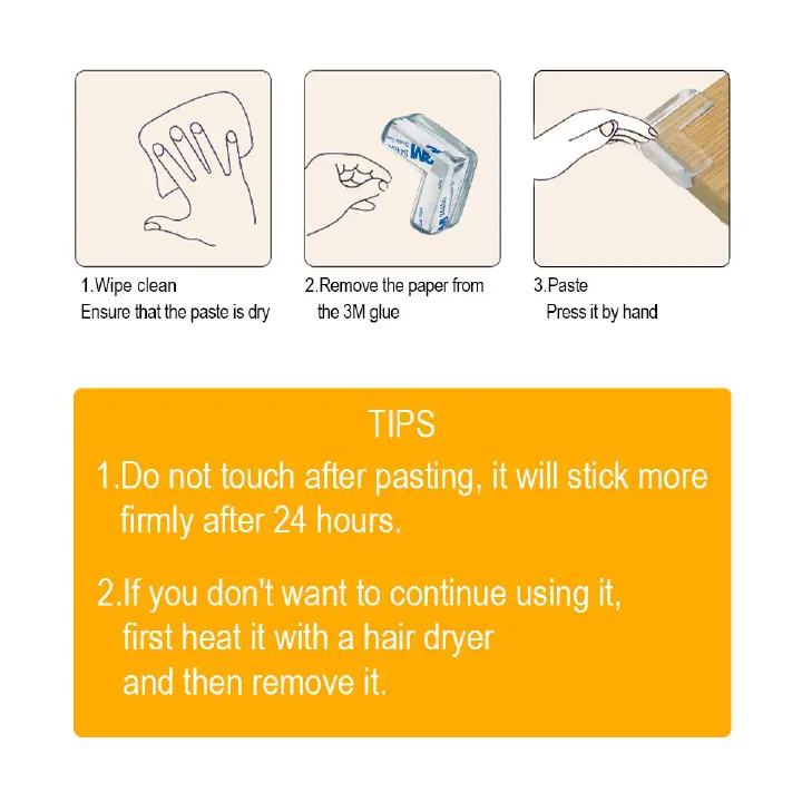 Soft Table/Glass Corner Protectors Baby Safety Clear, Heavy Duty Adhesive for Furniture, Bed, Dressers, Cabinets, Entertainment Centers, Keep Baby and Kids Safe.PVC Clear Edge Angles Protection