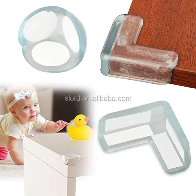 Soft Table/Glass Corner Protectors Baby Safety Clear, Heavy Duty Adhesive for Furniture, Bed, Dressers, Cabinets, Entertainment Centers, Keep Baby and Kids Safe.PVC Clear Edge Angles Protection