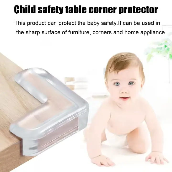 Soft Table/Glass Corner Protectors Baby Safety Clear, Heavy Duty Adhesive for Furniture, Bed, Dressers, Cabinets, Entertainment Centers, Keep Baby and Kids Safe.PVC Clear Edge Angles Protection