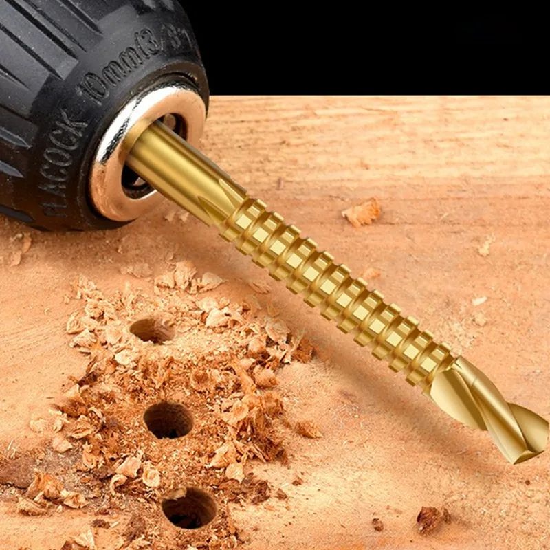 6PCS  high speed steel plated with titanium, beaver saw drill. Wood, drywall, plastic, even metal. Grab any shape your ha