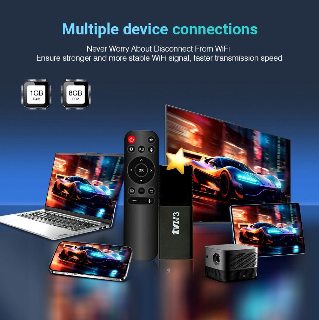 New TVR3 TV BOX portable network video player TV set-top box home Android