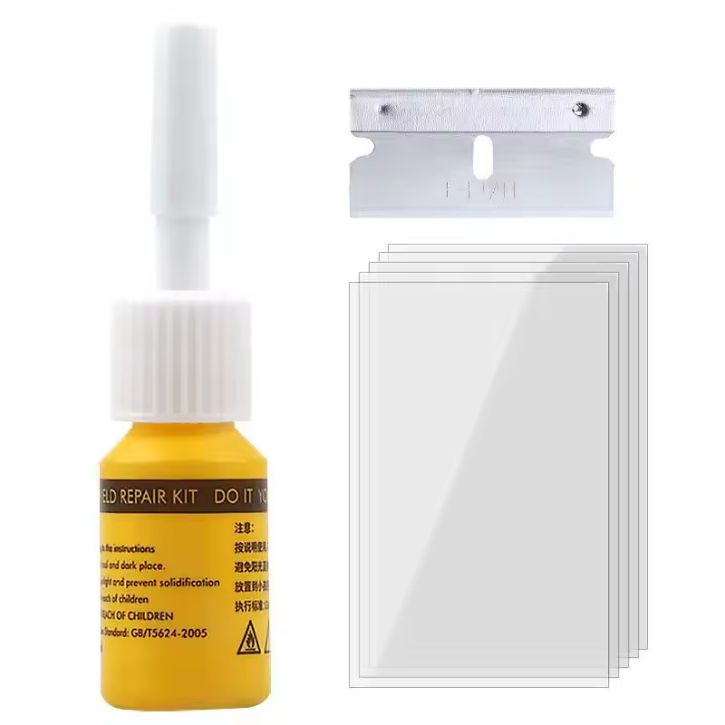 Windscreen Crack Repair Tool Kit Automotive Glass Nano Repair Fluid-Car Windshield Repair Resin Cracked Glass Repair Kit,Glass Corrector Set