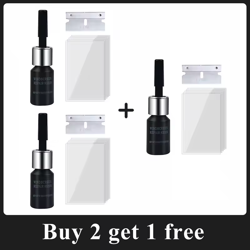 Windscreen Crack Repair Tool Kit Automotive Glass Nano Repair Fluid-Car Windshield Repair Resin Cracked Glass Repair Kit,Glass Corrector Set