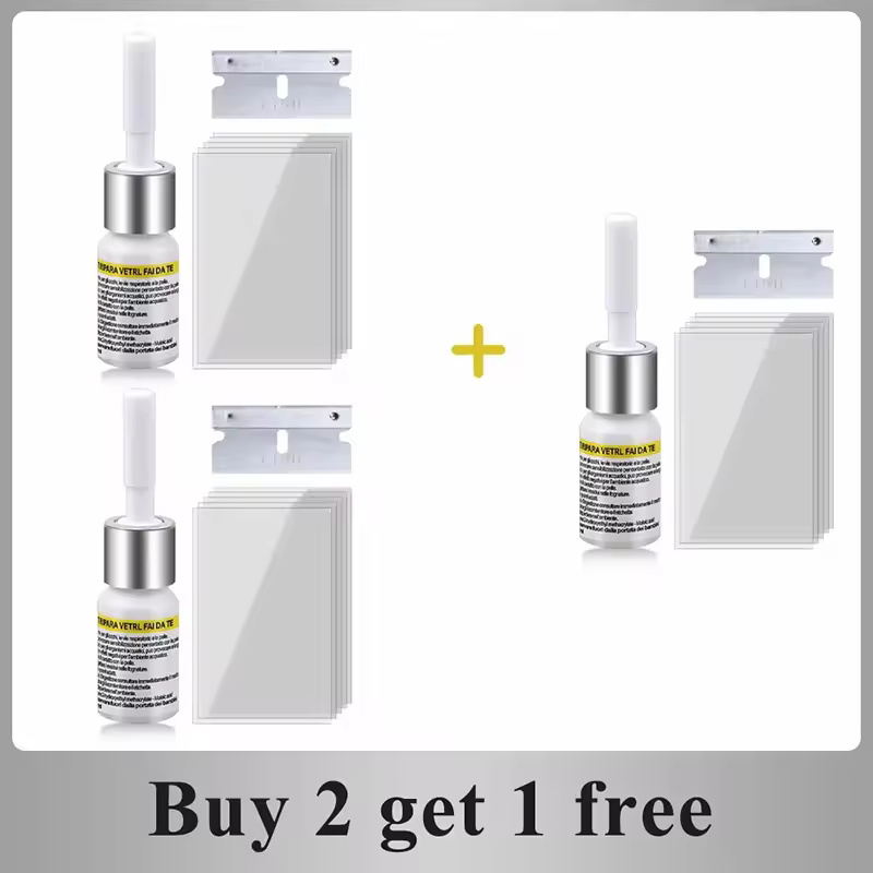 Windscreen Crack Repair Tool Kit Automotive Glass Nano Repair Fluid-Car Windshield Repair Resin Cracked Glass Repair Kit,Glass Corrector Set