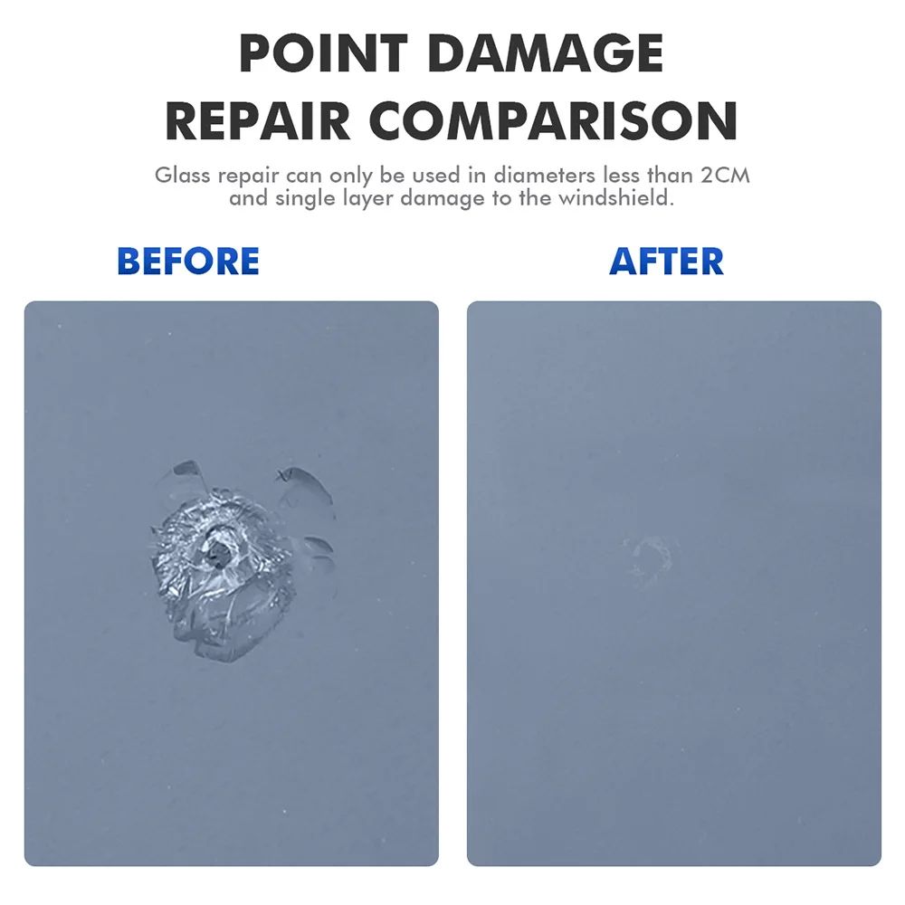 Windshield Repair Kit Car Cracked Glass Nano Fluid Restoration Auto Window Scratch Restoration with Suction Cup Curing Lamp VW