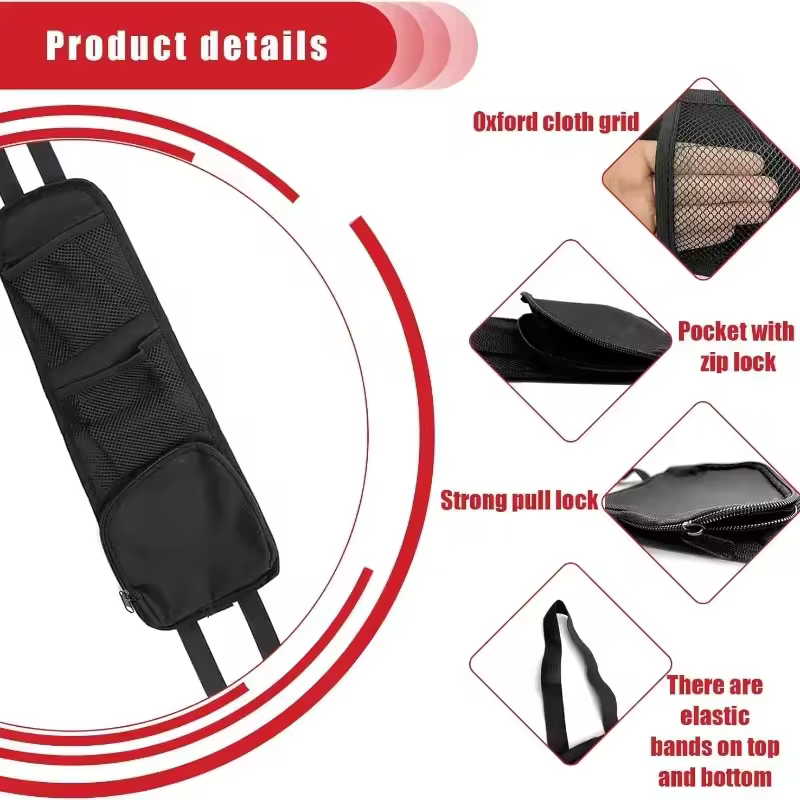 1 Piece Car Seat Back Hanging Bag Oxford Cloth Waterproof Thermal Pressure Resistant Handle Side Storage Bag Vehicle Compression