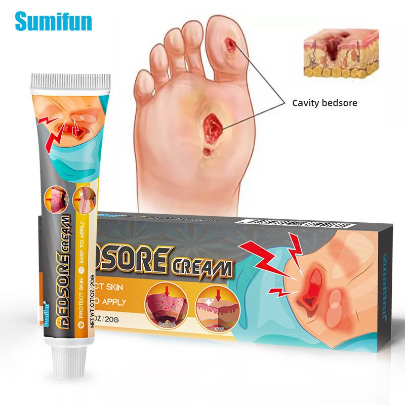 sumifun Bedsore Treatment Cream Pressure Sore Ulcer Skin Rot Necrotic Repair Ointment Bed Sore Wound Healing Decubitus Feet Care Gift