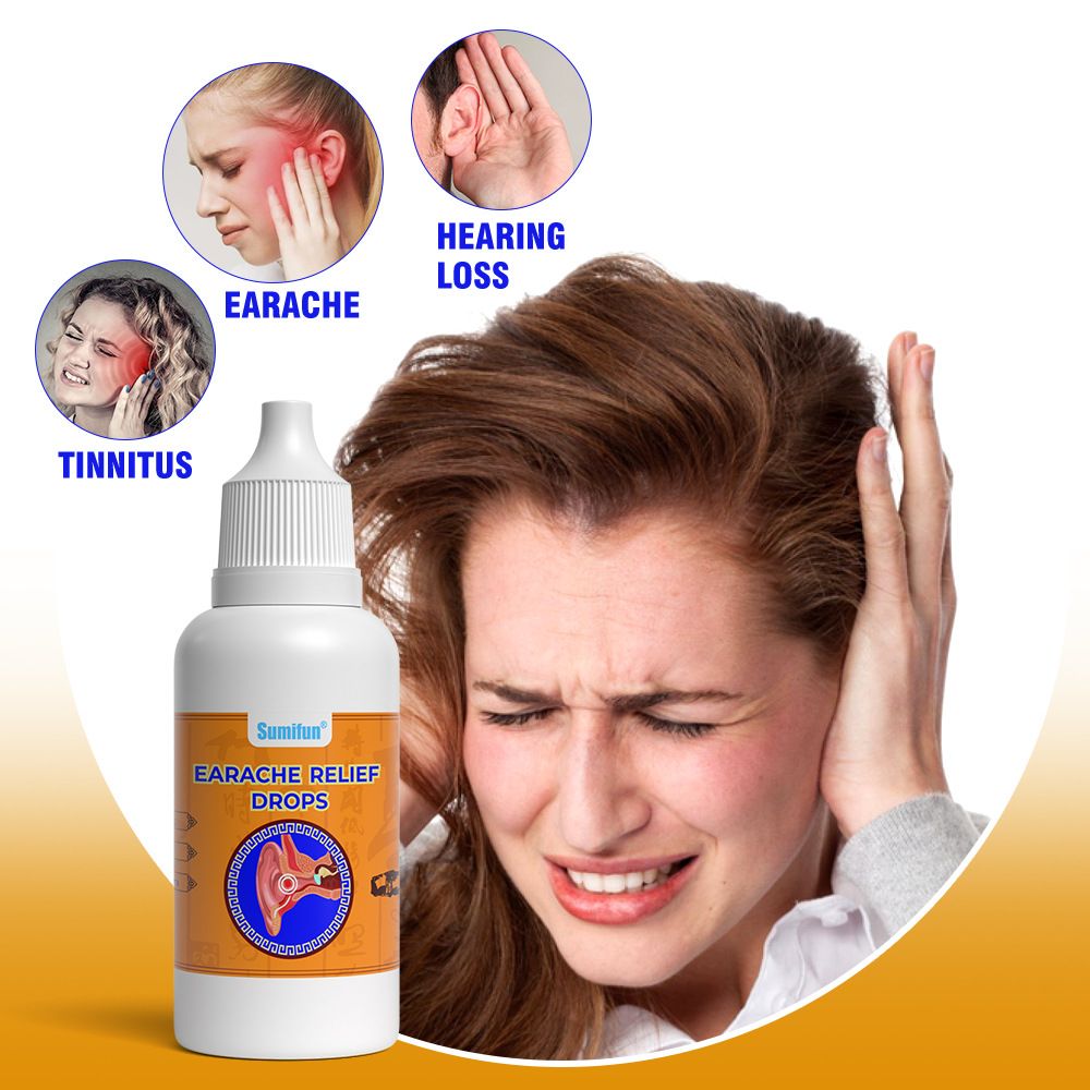 20ml sumifun Ear Drops For Tinnitus Symptoms Earache Relief Cares Earwax Cleaner Liquid Relieve Otitis Deafness Tinnitus Itching