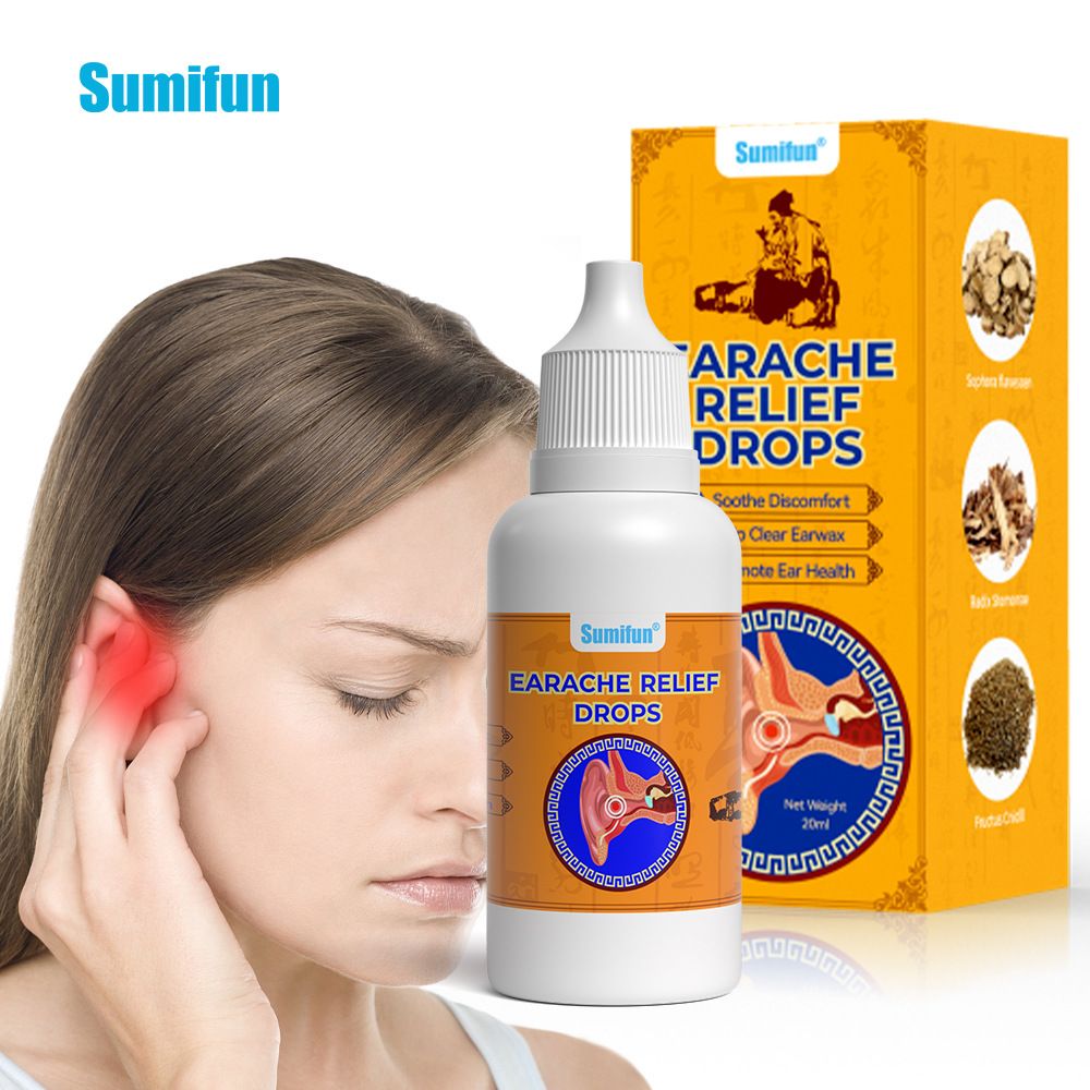 20ml sumifun Ear Drops For Tinnitus Symptoms Earache Relief Cares Earwax Cleaner Liquid Relieve Otitis Deafness Tinnitus Itching
