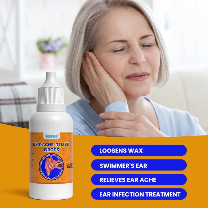 20ml sumifun Ear Drops For Tinnitus Symptoms Earache Relief Cares Earwax Cleaner Liquid Relieve Otitis Deafness Tinnitus Itching