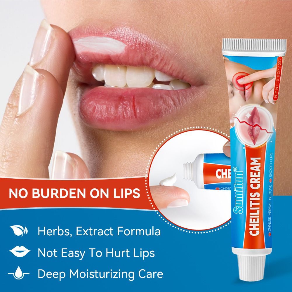 sumifun Cheilitis Cream Inflammation Labial Herpes Antibacterial Ointment Chapped Lips Wrinkles Rehydration