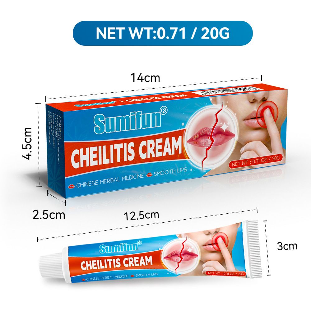 sumifun Cheilitis Cream Inflammation Labial Herpes Antibacterial Ointment Chapped Lips Wrinkles Rehydration