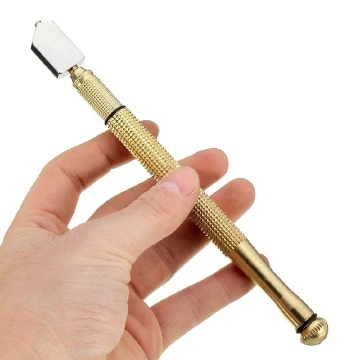 1pc Glass Cutter Diamond Cutter Cutting Tool Accessories Anti-Skid Handle175mm Suitable For Cutting Glass Diamonds And Minerals
