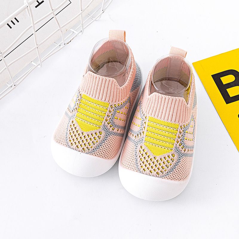 Baby Shoes Anti-slip Breathable Infant Crib Floor Socks with Rubber Sole for Children Boys Mesh Shoes Soft Bottom Baby Girl
