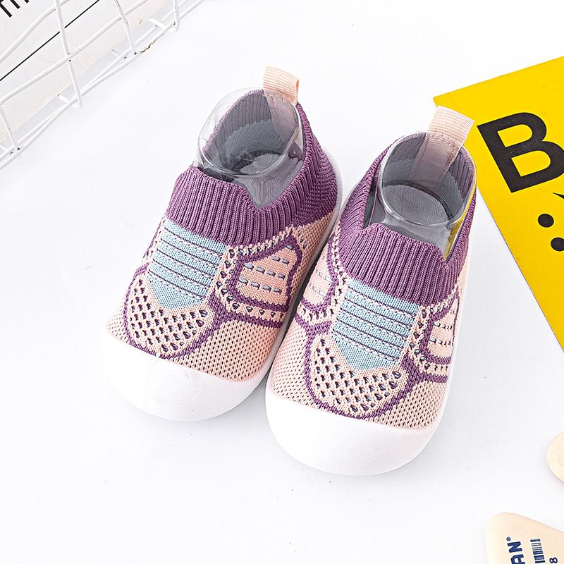 Baby Shoes Anti-slip Breathable Infant Crib Floor Socks with Rubber Sole for Children Boys Mesh Shoes Soft Bottom Baby Girl