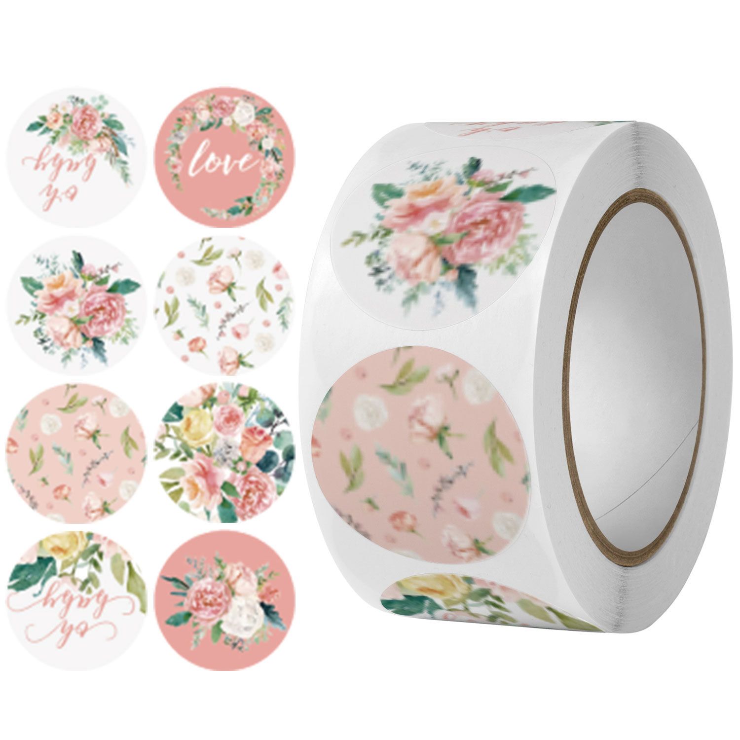 500pcs (1roll) Thank you note stickers, Thankyou Stickers | business packaging gift box Stickers for Small Business Self-Adhesive & Waterproof Stickers with Beautiful Design | Strong and Durable